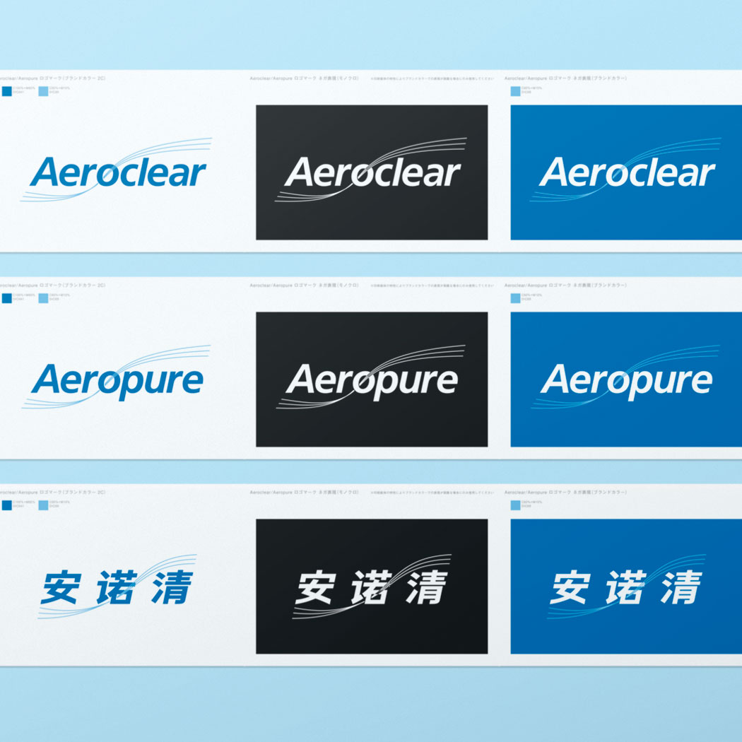 Aeroclear/Aeropure/安诺清のCI／VI開発