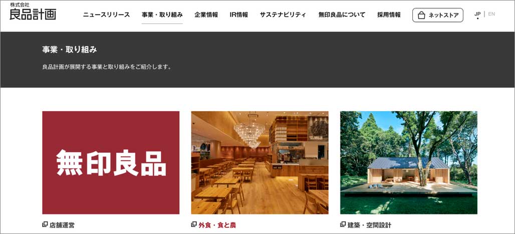 事例❶「企業ロゴを変えずに企業ブランド再構築に成功したケース」株式会社良品計画(無印良品)